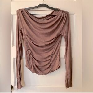 Free People Dusty Rose Long Sleeve Top